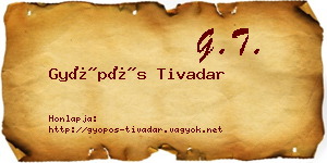 Gyöpös Tivadar névjegykártya