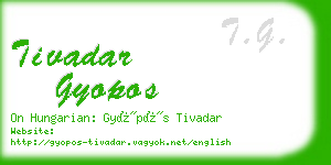 tivadar gyopos business card